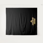 Gouden Zwarte Huwelijksfotobackdrop voor het maken Wandkleed (Voorkant (horizontaal))