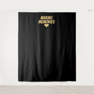 Gouden Zwarte Huwelijksfotobackdrop voor het Maken Wandkleed