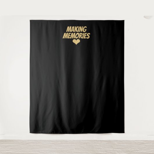 Gouden Zwarte Huwelijksfotobackdrop voor het maken Wandkleed (Voorkant)