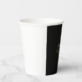 Gouden zwarte kleur elegante moderne minimalistisc papieren bekers (Rechts)