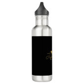 Gouden zwarte kleur elegante moderne minimalistisc waterfles  (Links)