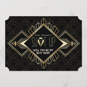  gouden zwarte kunst uit de jaren 20: mijn beste m kaart