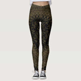 Gouden zwarte Leggings van Joya Eve
