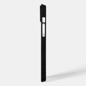 Gouden zwarte leren uitziende handtekening naam in Case-Mate iPhone case (Achterkant / Links)