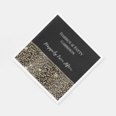 Gouden zwarte luipaard servet (Hoek)