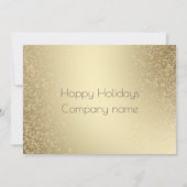 Gouden zwarte luxe vakantie cocktail party kaart (Achterkant)