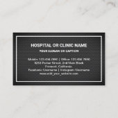 Gouden Zwarte Mesh Tand Tandheelkundige kliniek Ta Visitekaartje (Achterkant)