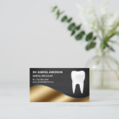 Gouden Zwarte Mesh Tand Tandheelkundige kliniek Ta Visitekaartje (Staand voorkant)