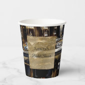 Gouden zwarte Night Club Feest Bruids Bruiloft Papieren Bekers (Voorkant)