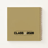 Gouden & Zwarte Pawprint Afstuderen Guestbook Notitieboek (Achterkant)