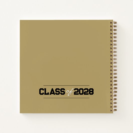 Gouden & Zwarte Pawprint Afstuderen Guestbook Notitieboek (Achterkant)