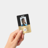 Gouden & Zwarte Personeels-ID-Badge Naamlabels Badge (Handheld)