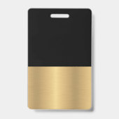Gouden & Zwarte Personeels-ID-Badge Naamlabels Badge (Achterkant)