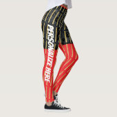 Gouden Zwarte Rode Mix-up Moderne Design Legging (Rechts)