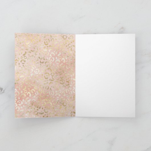 gouden zwarte roze luipaard kaart (Binnen)