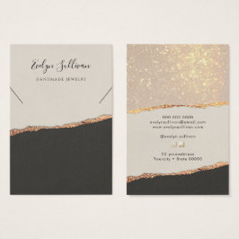 Gouden zwarte shimmer papier ketting display kaart