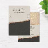 Gouden zwarte shimmer papier ketting display kaart (Bureau)