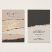 Gouden zwarte shimmer papier oorbel display kaart (Voorkant /achterkant)