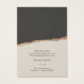 Gouden zwarte shimmer papier oorbel display kaart (Achterkant)