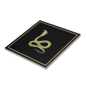 Gouden & Zwarte Slang Tegeltje (Zijkant)