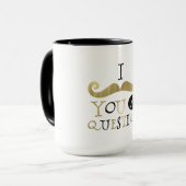 Gouden Zwarte Snor Mok (Voorkant links)