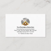 Gouden zwarte strepen dakbedekking bouwers visitekaartje (Achterkant)