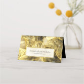 Gouden Zwarte Topaas Edelsteen Gesneden Huwelijk Plaatskaartje (Achterkant)