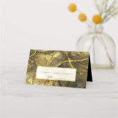 Gouden Zwarte Topaas Edelsteen Gesneden Huwelijk Plaatskaartje (Voorkant)