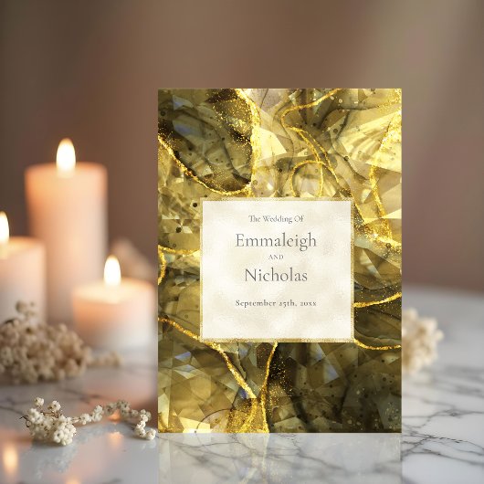 Gouden Zwarte Topaas Edelsteen Trouwprogramma's Drieluik Programma