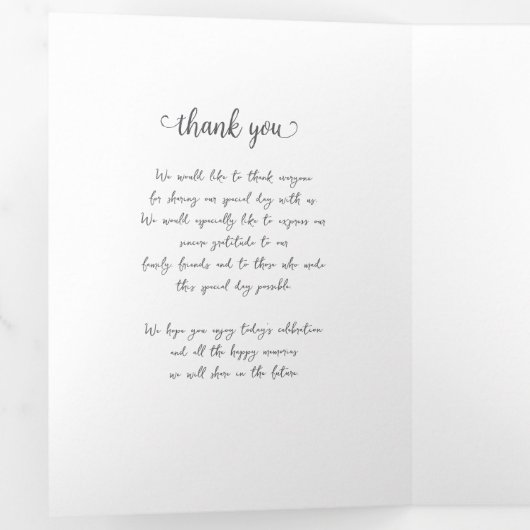 Gouden Zwarte Topaas Edelsteen Trouwprogramma's Drieluik Programma (Binnenzijde eerst)