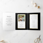 Gouden Zwarte Topaas Edelsteen Trouwprogramma's Drieluik Programma (Binnen)