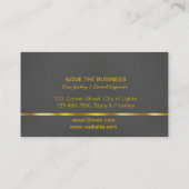 Gouden Zwarte van de Leraar van de Muziek van de Visitekaartje (Achterkant)