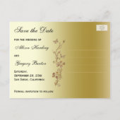 Gouden, zwarte vlinders Sla het Date Briefkaart op (Achterkant)