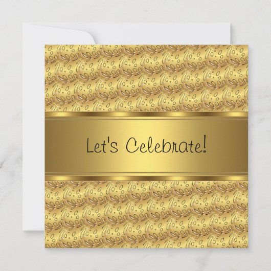 Gouden Zwarte Witte Kussens Feest Uitnodiging (Voorkant)