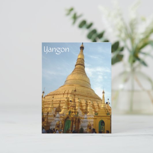 gouden zweedse yangon briefkaart (Staand voorkant)