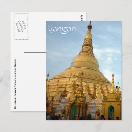 gouden zweedse yangon briefkaart (Voorkant / Achterkant)