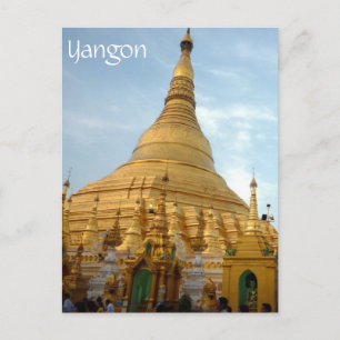 gouden zweedse yangon briefkaart