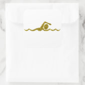 Gouden Zwemmen Sticker (Tas)