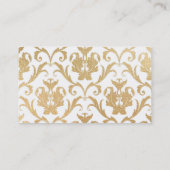 Gouden zwenkelaarster visitekaartje (Achterkant)