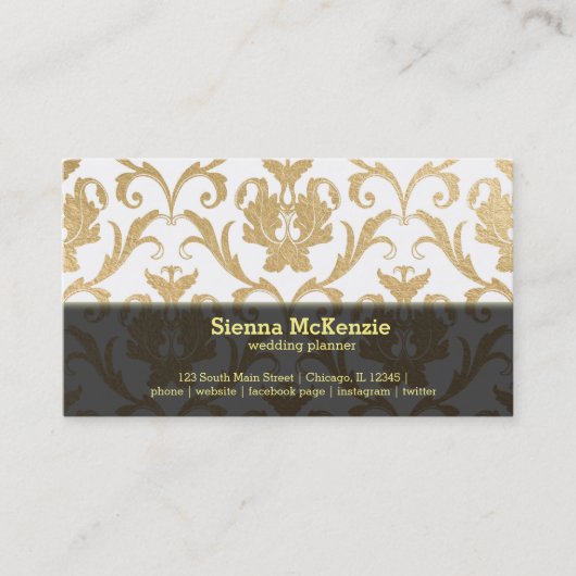 Gouden zwenkelaarster visitekaartje (Voorkant)