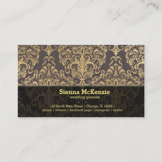 Gouden zwenkelaarster visitekaartje (Voorkant)