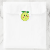Goudendelige Appelgezicht Ronde Sticker (Tas)