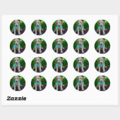 goudendoedle puppy ronde sticker (Vel)