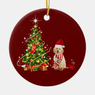 goudendoekje met Pet kerst Keramisch Ornament