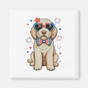 Goudendoodle hond 250ste verjaardag patriottisch magneet