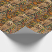 Goudendoodle hond herfst oogst Thanksgiving Cadeaupapier (Hoek)