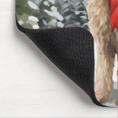 Goudendoodle hond in sneeuw Kerstmis Muismat (Hoek)