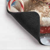 Goudendoodle Hond Kerst Feestelijk Muismat (Hoek)