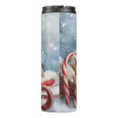 Goudendoodle Hond Kerst Feestelijk Thermosbeker (Achterkant)