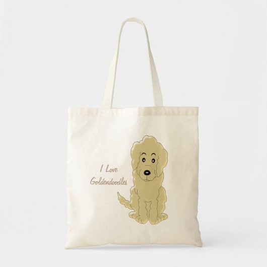Goudendoodle-hond ontwerp tote bag (Voorkant)